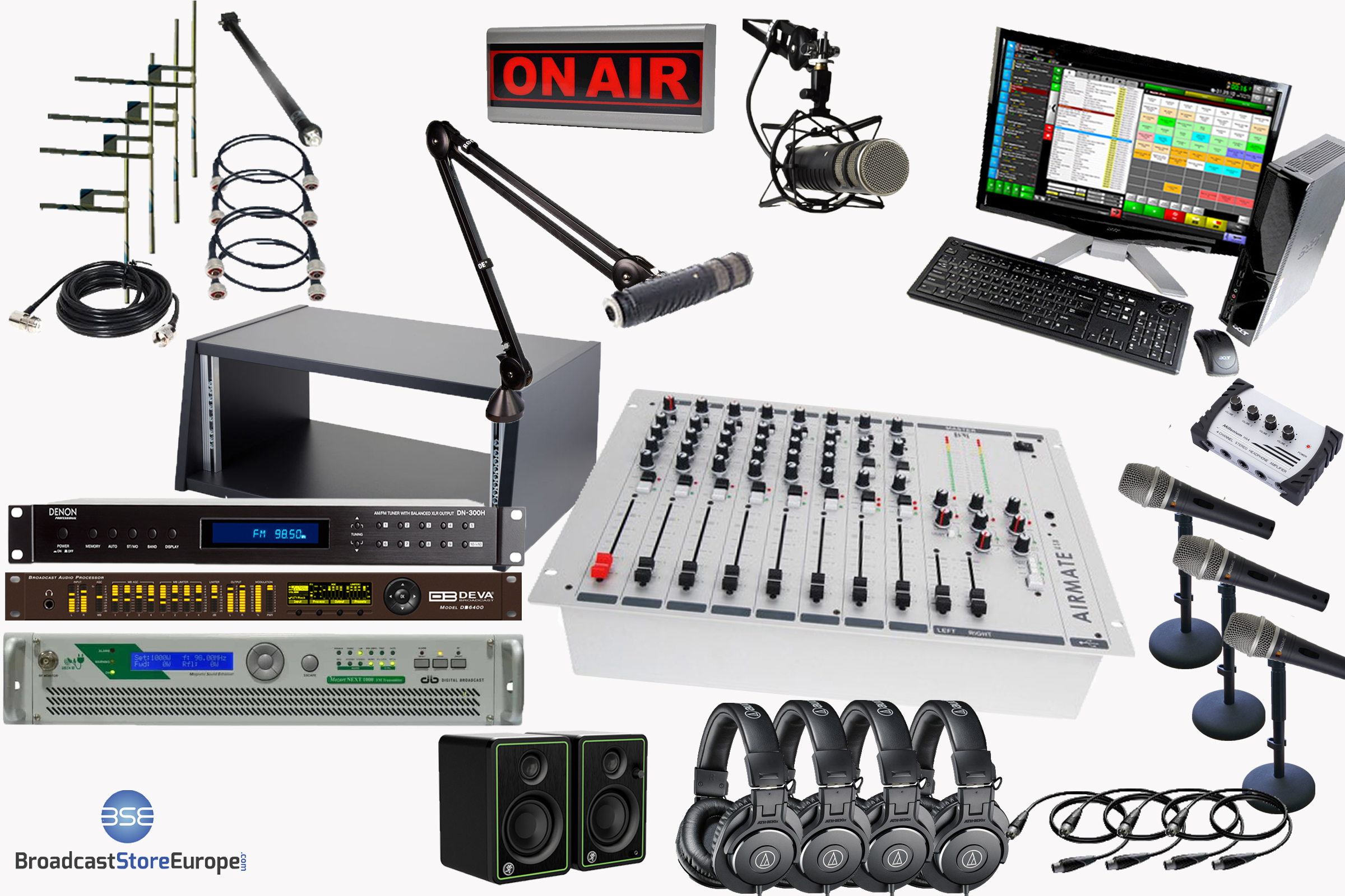 Complete Radio Station 300W (750W ERP) Complete FM Radio Station