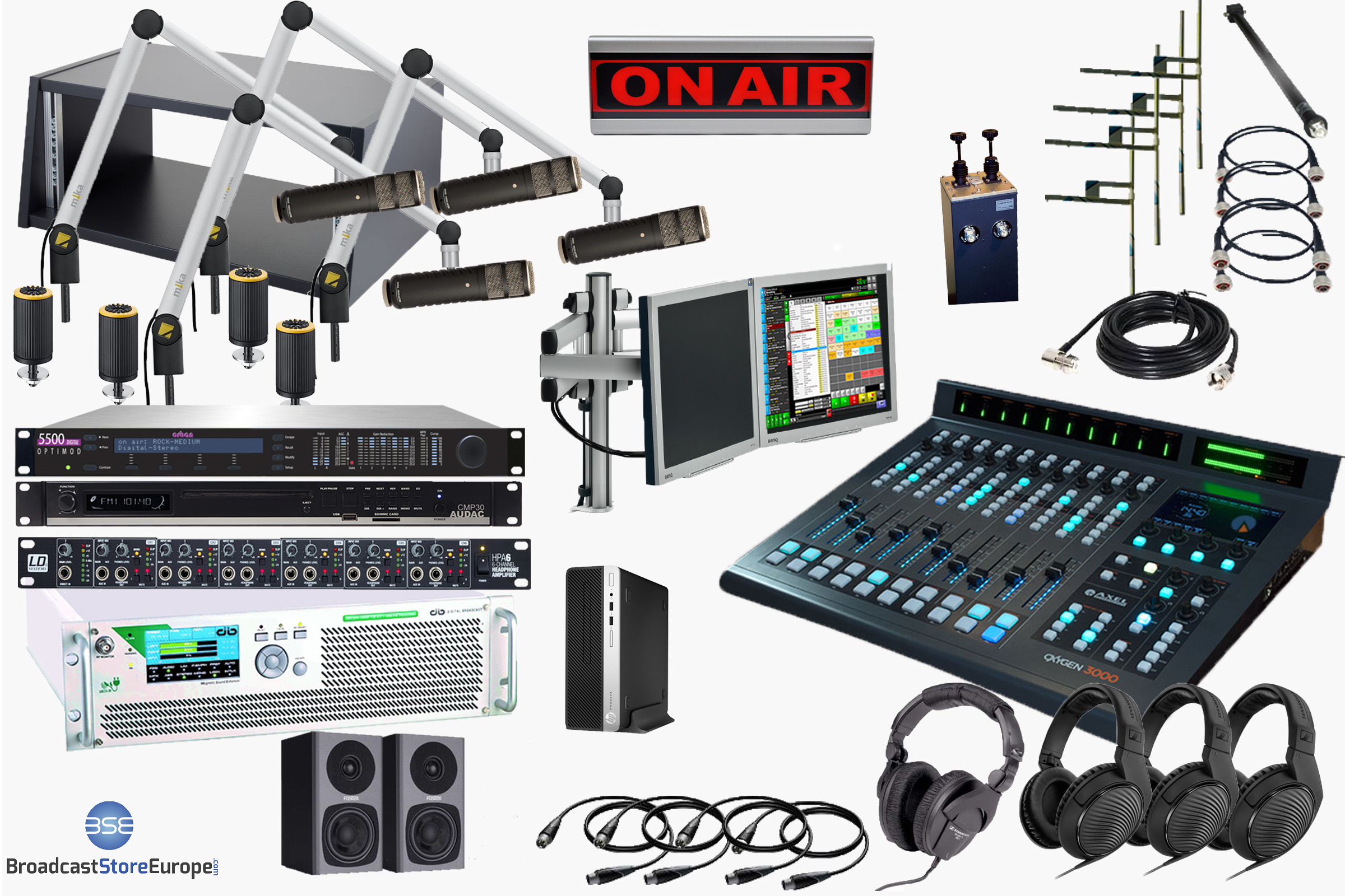 Complete On Air Radio Station 2000W (2kW/13000W ERP) - Complete FM ...