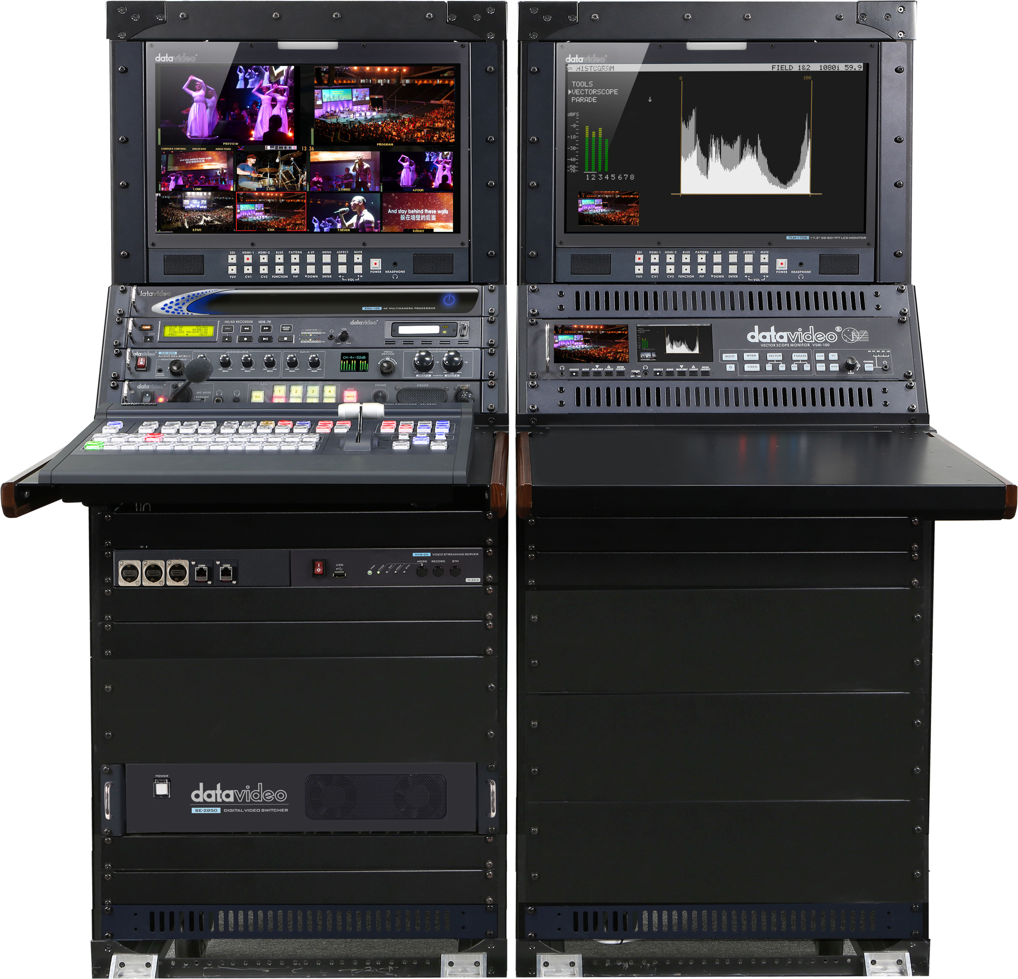 Datavideo OBV 2850B Mobile Video Studio Production System Video Mixer