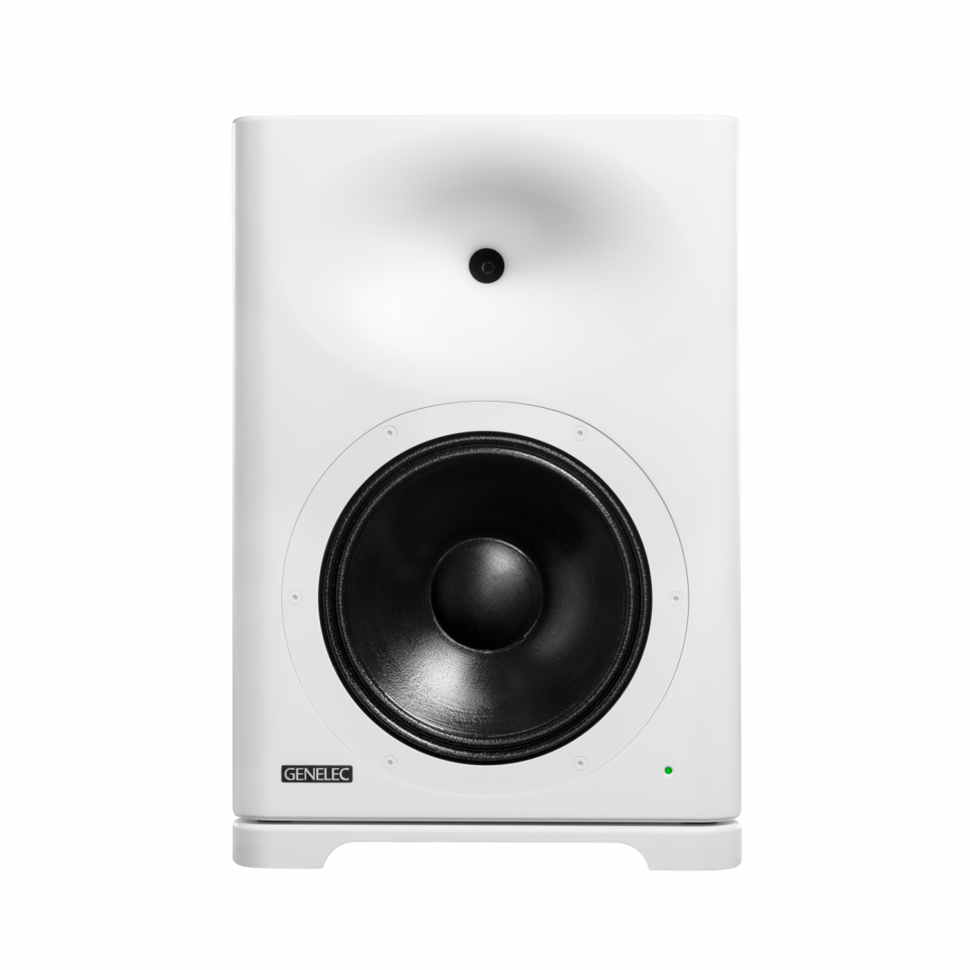 white monitor speakers